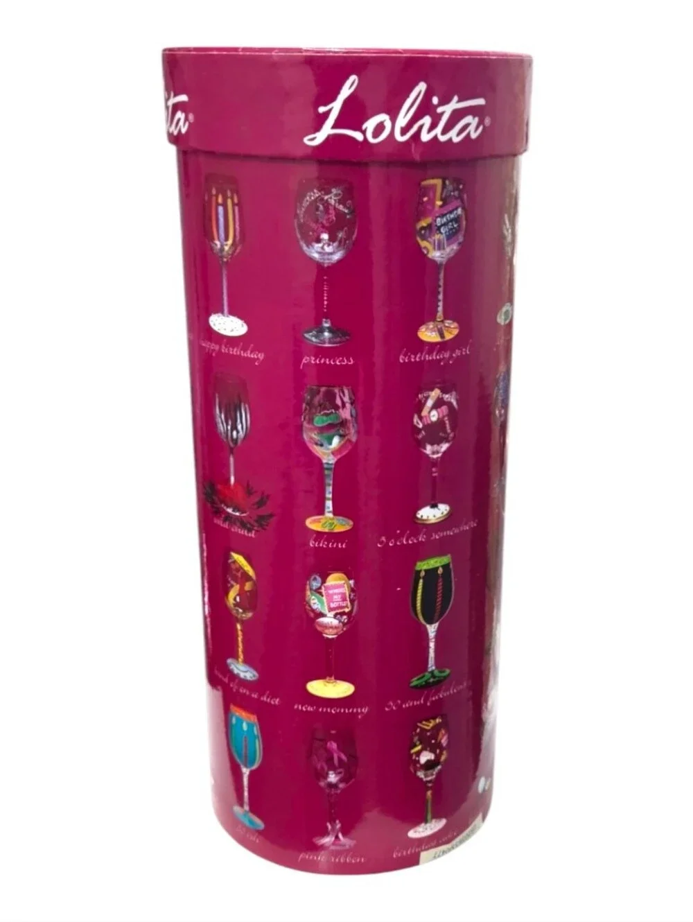 Lolita Birthday Girl Artisan Hand-painted Wine Glass